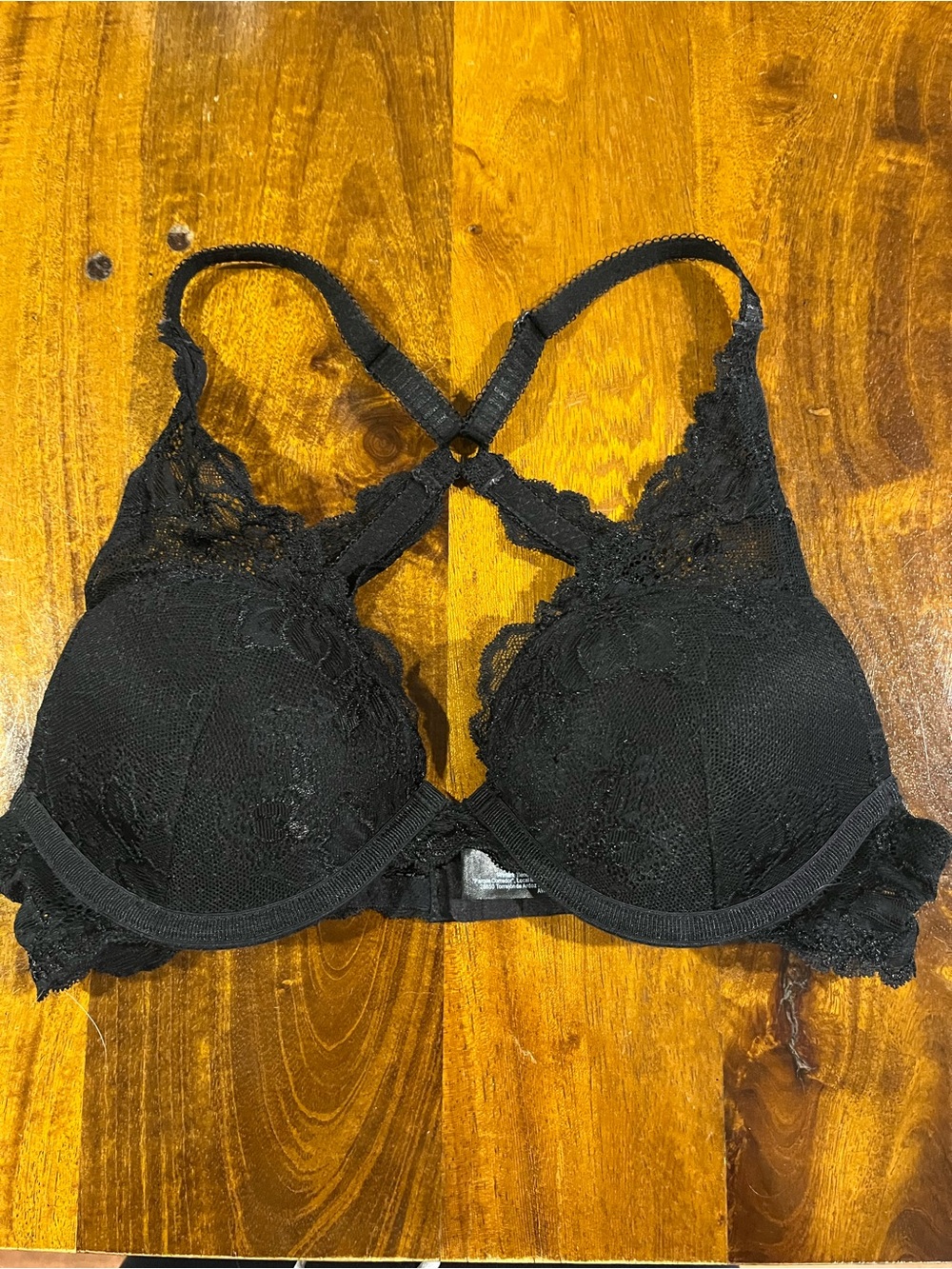 Primark Black Lace Racerback Underwire Bra
